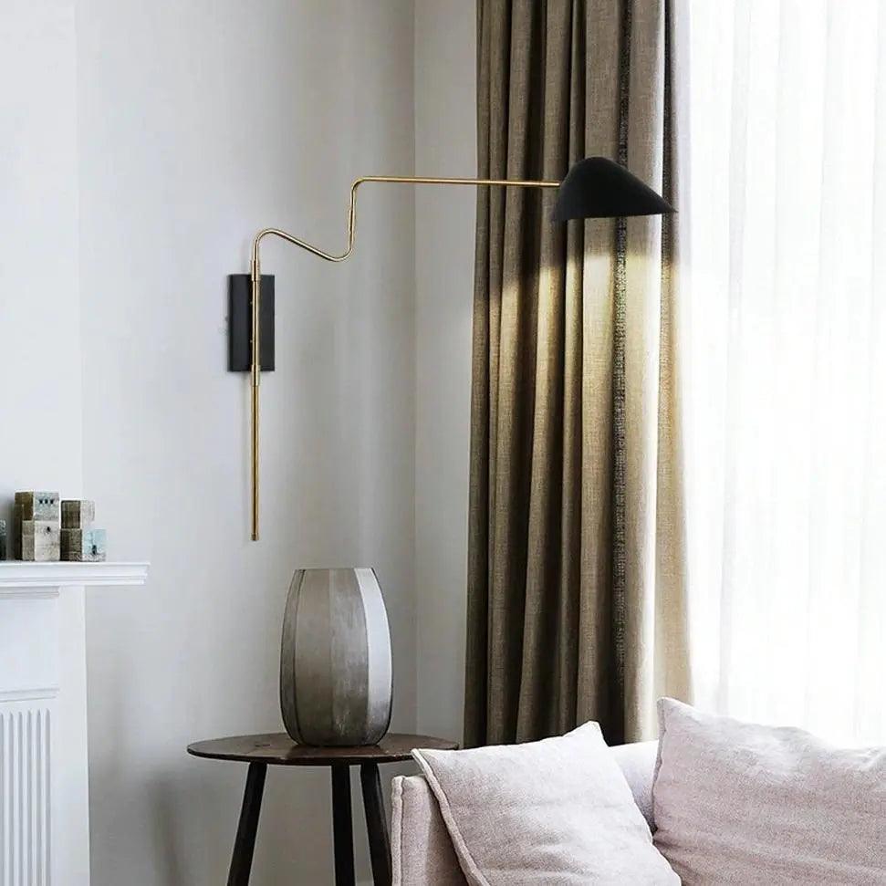 Lumenorth Sable Black &amp; Gold Wall Sconce