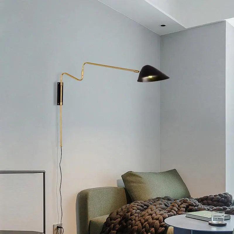 Lumenorth Sable Black &amp; Gold Wall Sconce