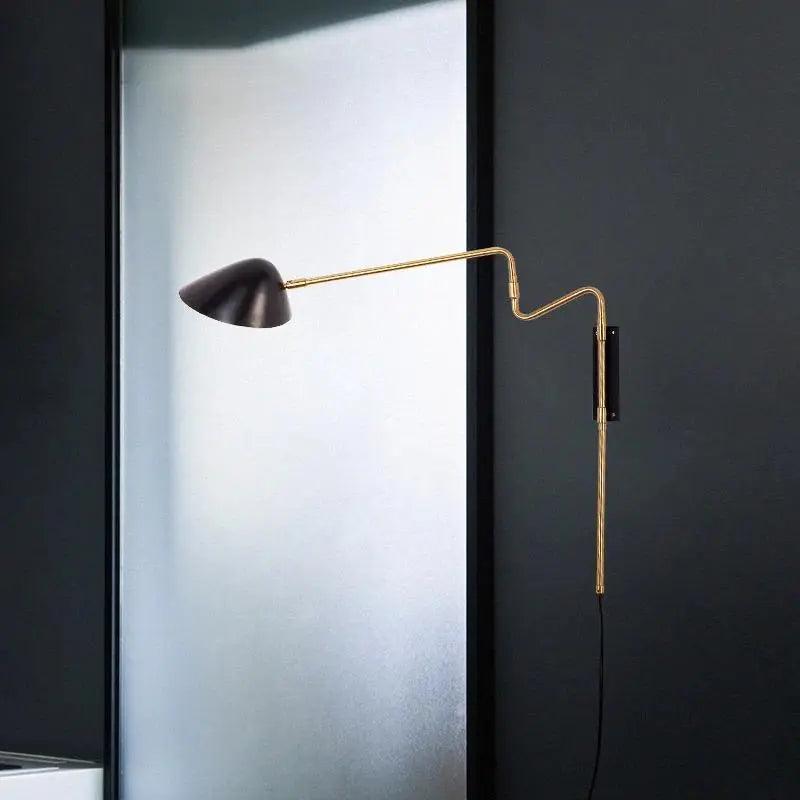 Lumenorth Sable Black &amp; Gold Wall Sconce