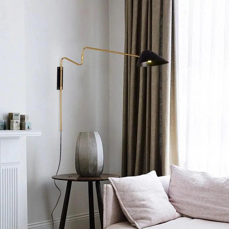 Lumenorth Sable Black &amp; Gold Wall Sconce