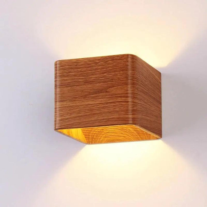 Lumenorth Pine Faux Wood Wall Light