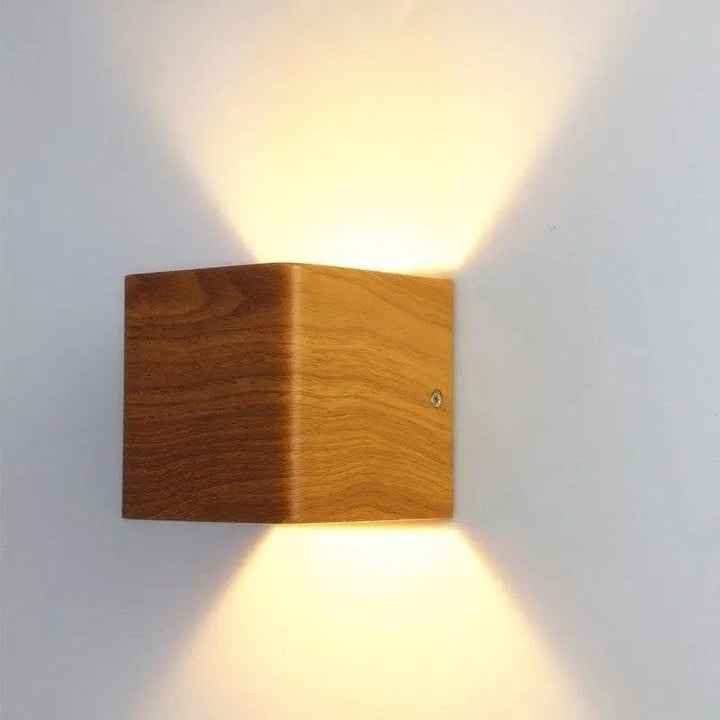Lumenorth Pine Faux Wood Wall Light