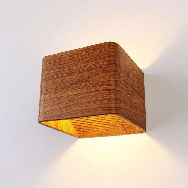 Lumenorth Pine Faux Wood Wall Light