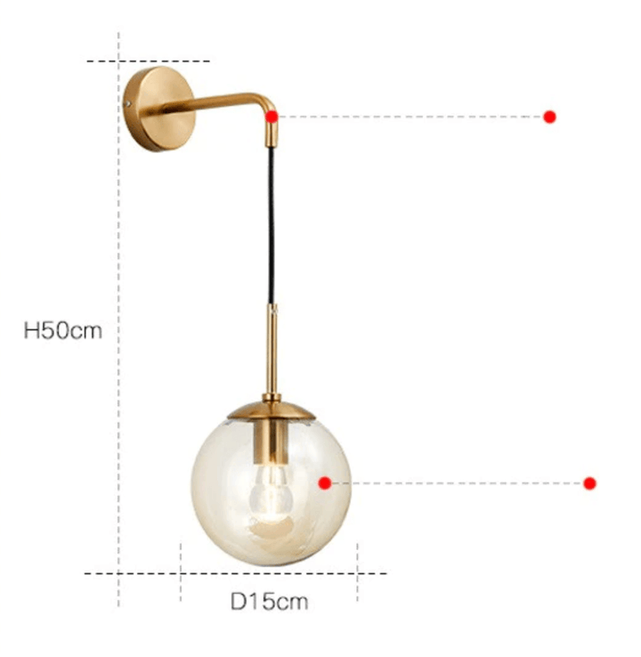 Lumenorth Lens Clear Glass Wall Sconce