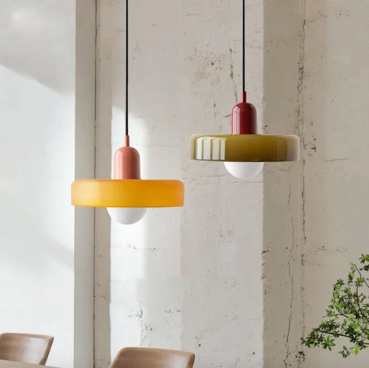 Lumenorth Duet Two-Tone Glass Pendant