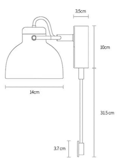 Lumenorth Notch Minimalist Plug-In Sconce