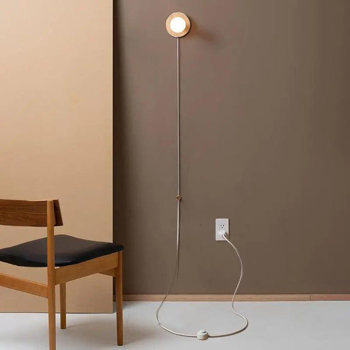 Lumenorth Maple Wood Plug-In Sconce