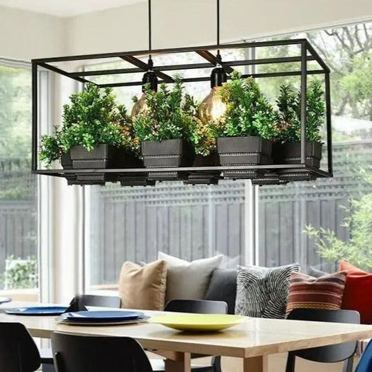 Lumenorth Arbor Iron Planter Chandelier
