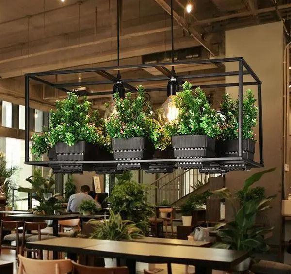 Lumenorth Arbor Iron Planter Chandelier