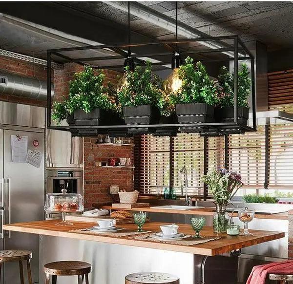 Lumenorth Arbor Iron Planter Chandelier