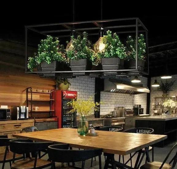 Lumenorth Arbor Iron Planter Chandelier