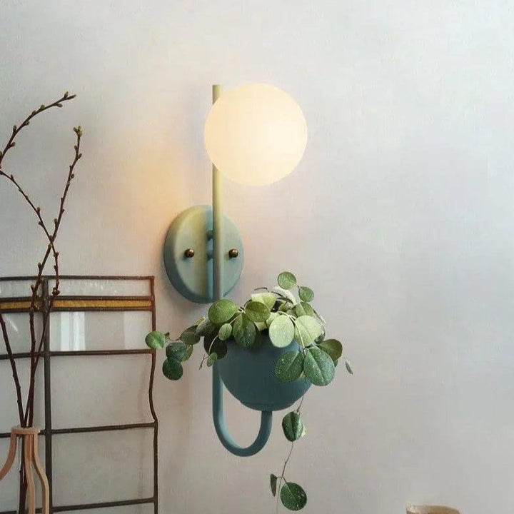 Lumenorth Moss Planter Wall Sconce