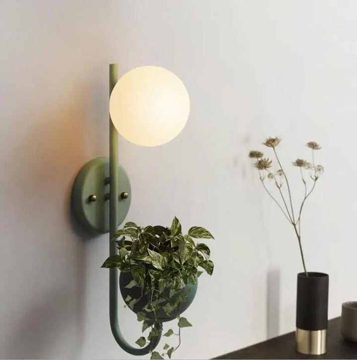 Lumenorth Moss Planter Wall Sconce