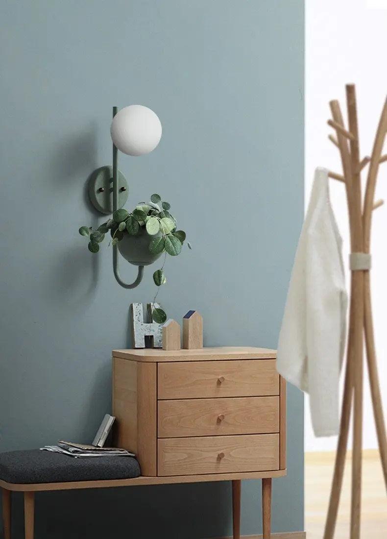 Lumenorth Moss Planter Wall Sconce