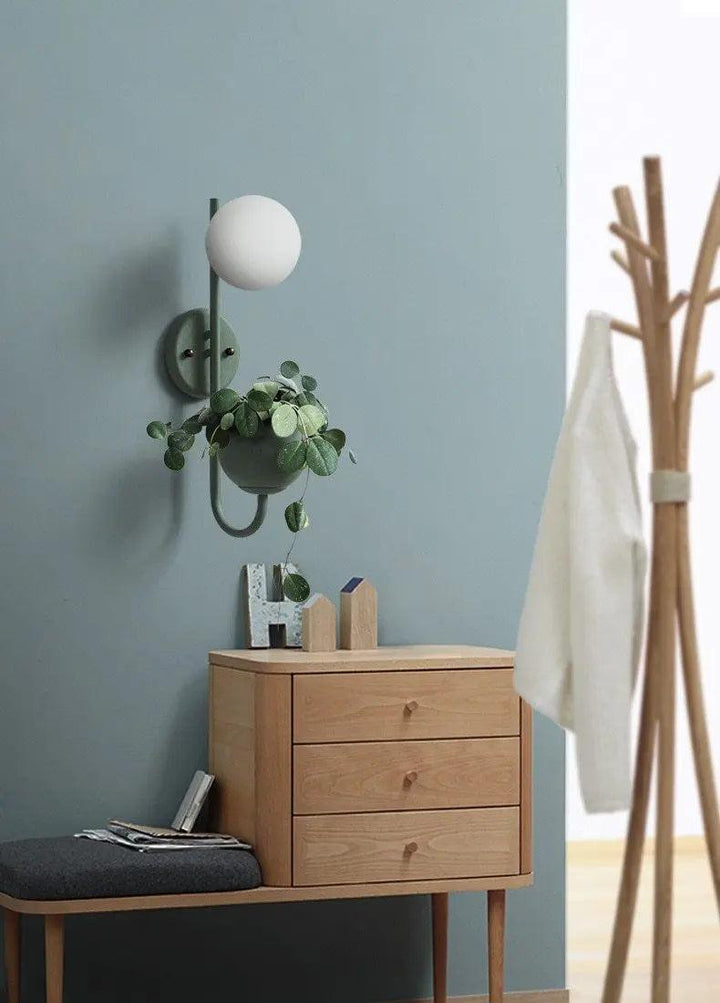 Lumenorth Moss Planter Wall Sconce