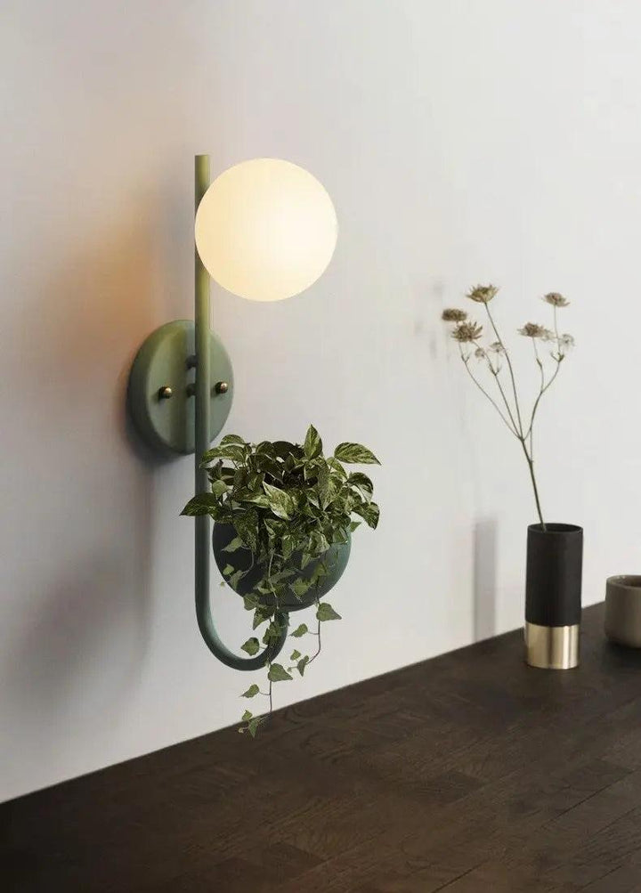 Lumenorth Moss Planter Wall Sconce
