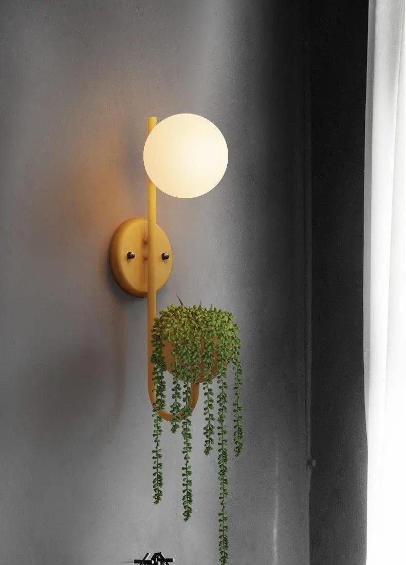 Lumenorth Moss Planter Wall Sconce