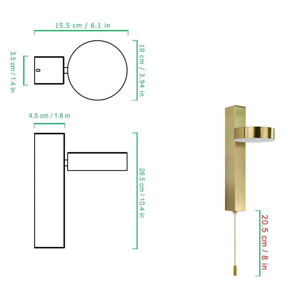 Lumenorth Axis Rotating Wall Sconce