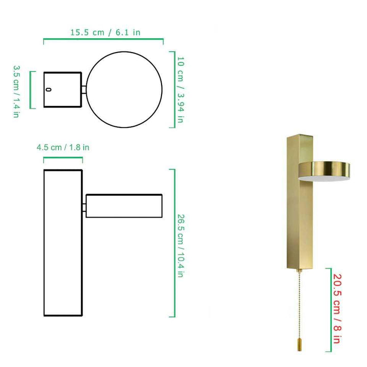 Lumenorth Axis Rotating Wall Sconce