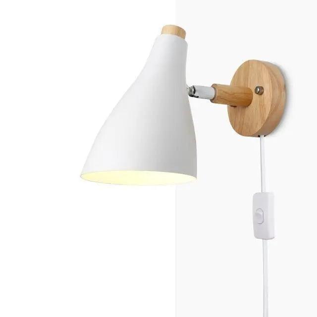 Lumenorth Willow Wood Plug-In Sconce