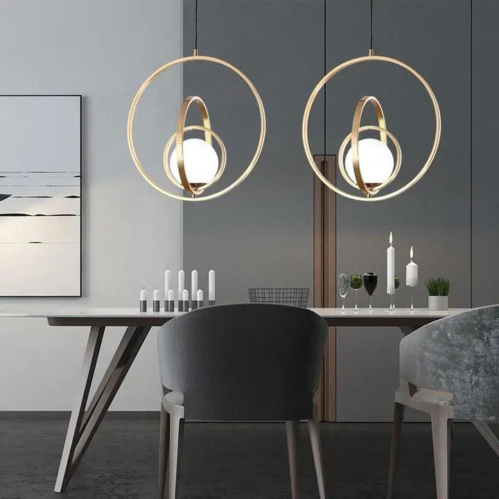 Lumenorth Circa Gold Ring Pendant Light