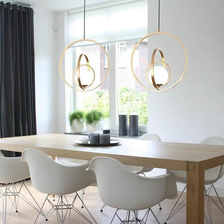 Lumenorth Circa Gold Ring Pendant Light