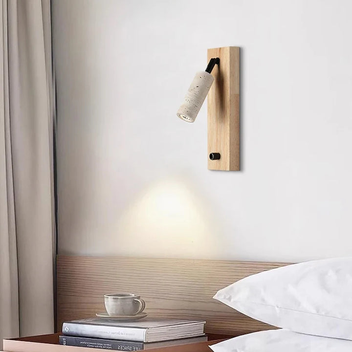 Lumenorth Basalt Travertine LED Sconce