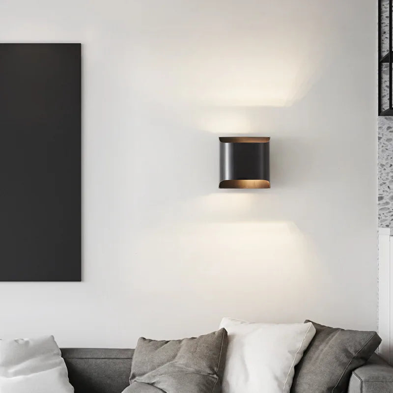 Lumenorth Wedge Brass LED Wall Lamp
