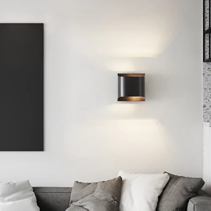 Lumenorth Wedge Brass LED Wall Lamp