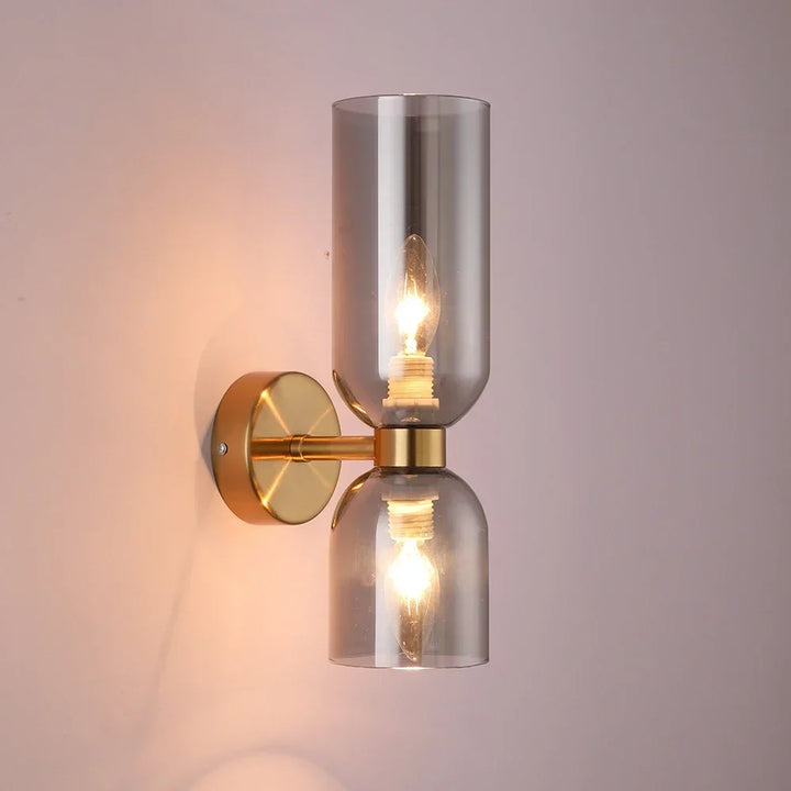 Lumenorth Stack Double Glass Wall Light