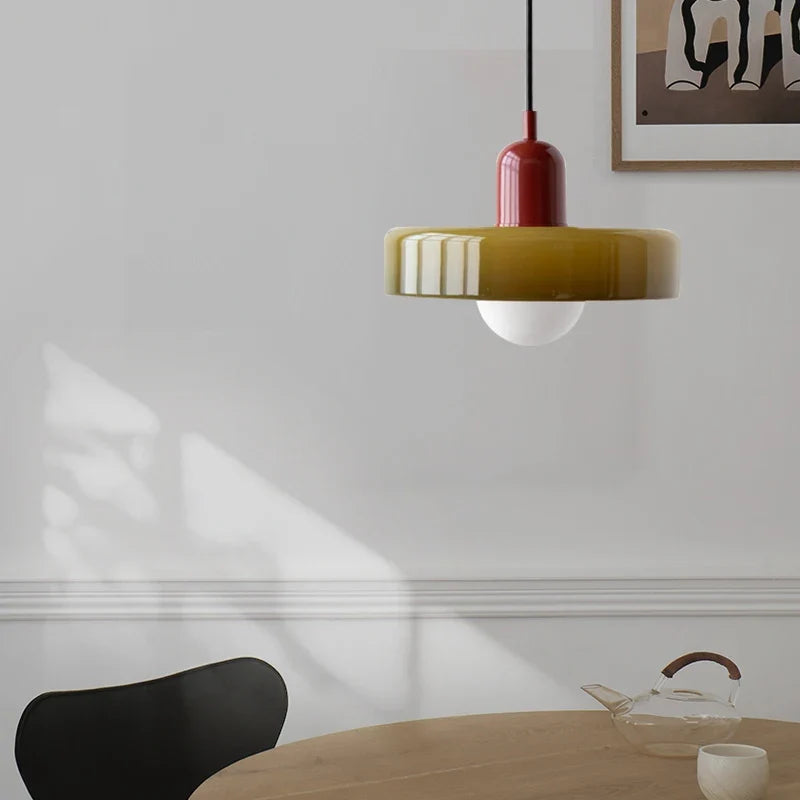 Lumenorth Duet Two-Tone Glass Pendant