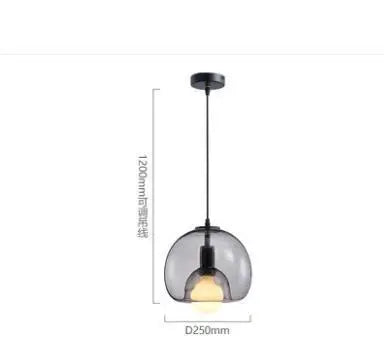 Lumenorth Crest Glass Pendant Light