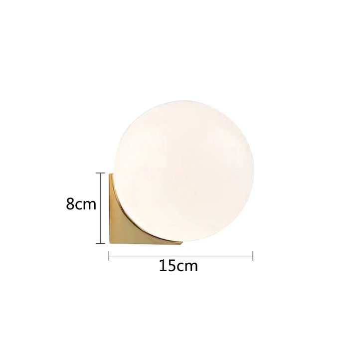 Lumenorth Orb Glass Bedside Wall Sconce