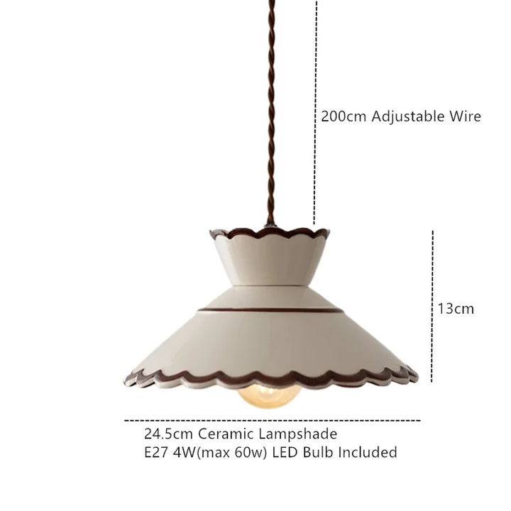Lumenorth Glaze Ceramic Pendant Light
