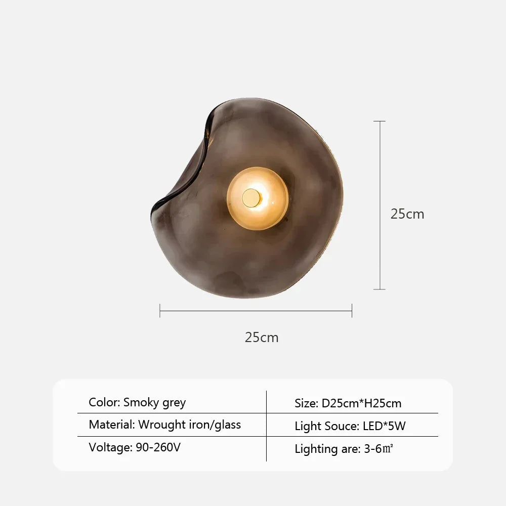 Lumenorth Coast LED Glass Wall Lamp