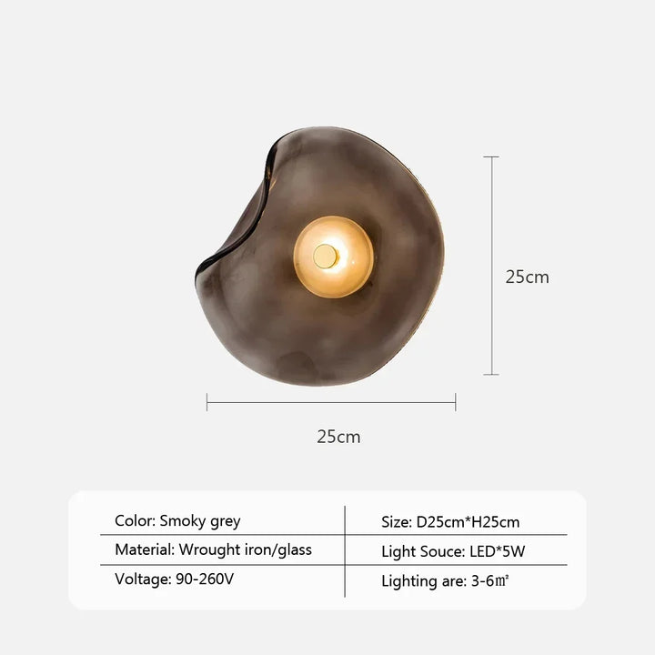 Lumenorth Coast LED Glass Wall Lamp