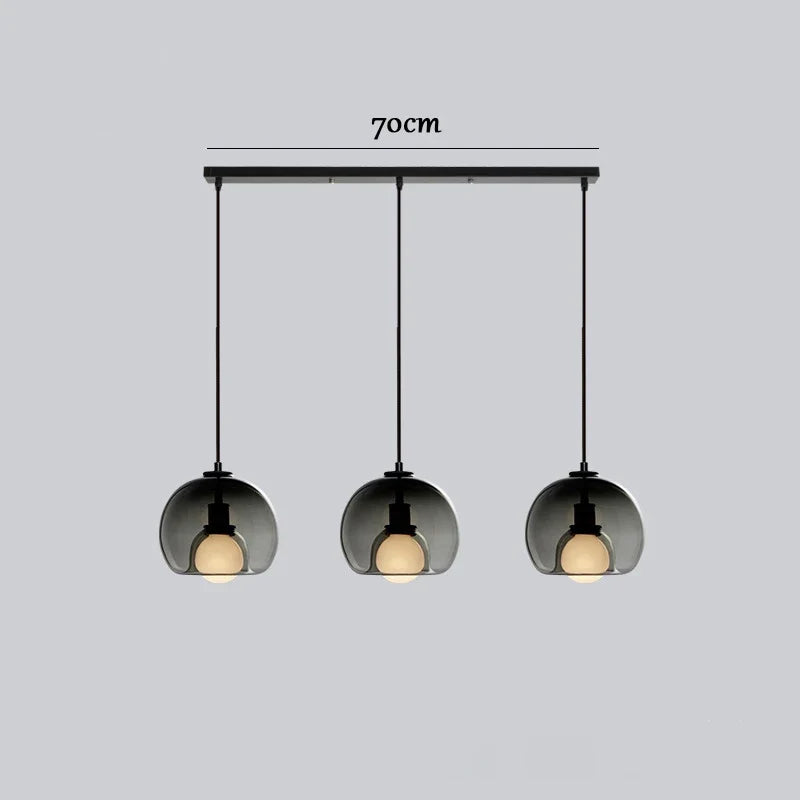 Lumenorth Crest Glass Pendant Light