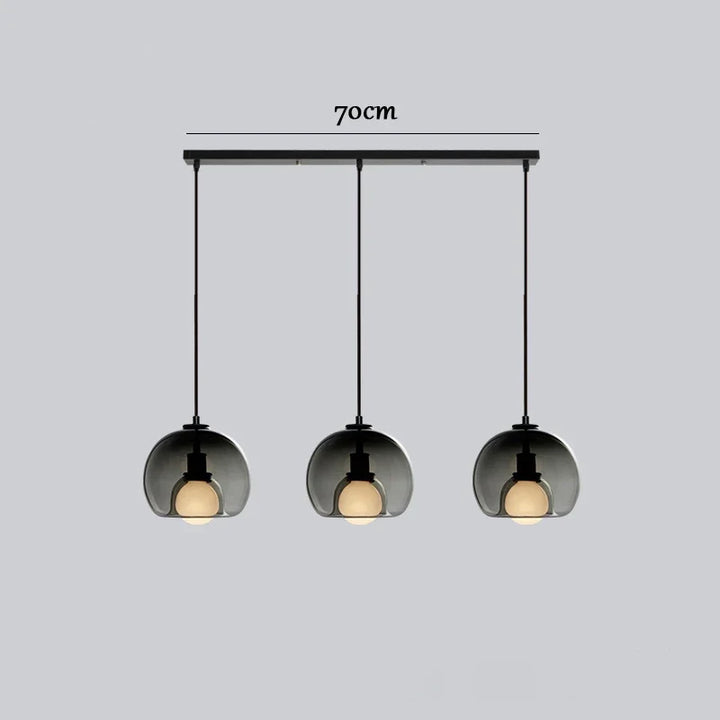 Lumenorth Crest Glass Pendant Light