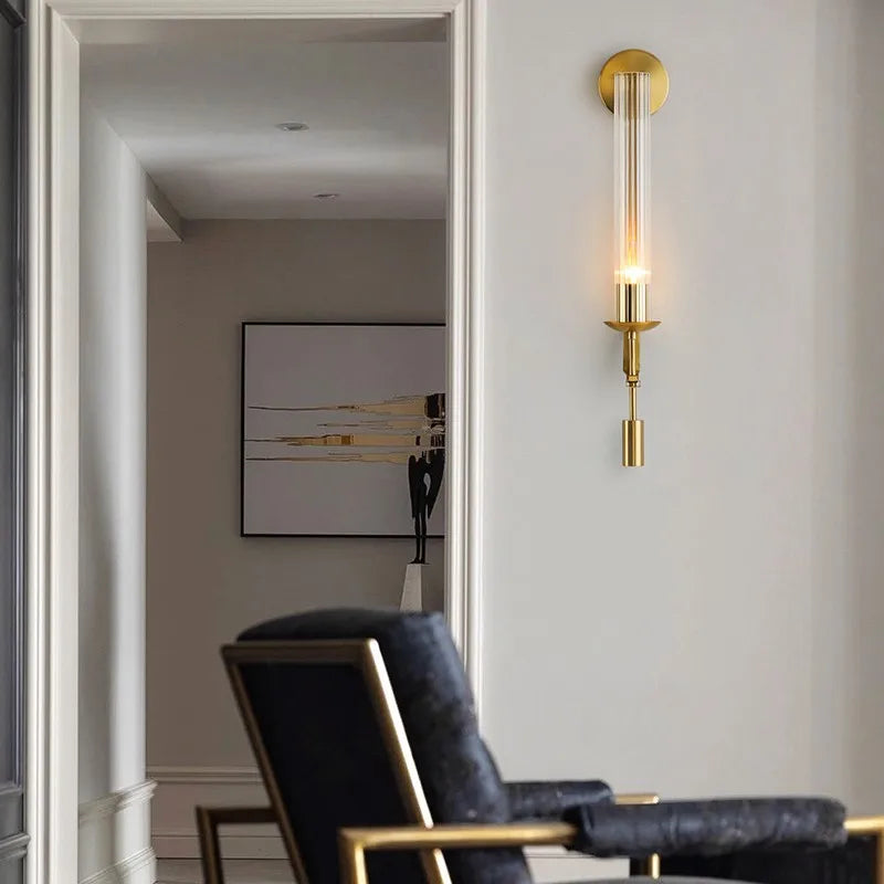 Lumenorth Torch Gold Wall Sconce