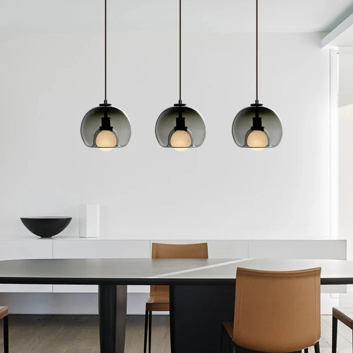 Lumenorth Crest Glass Pendant Light
