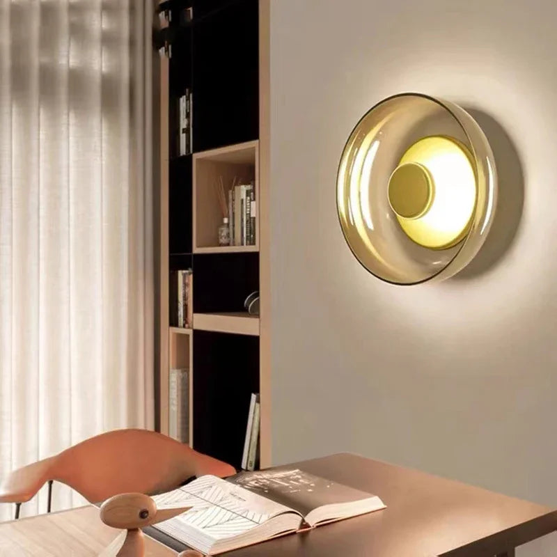 Lumenorth Eclipse Glass LED Wall Light