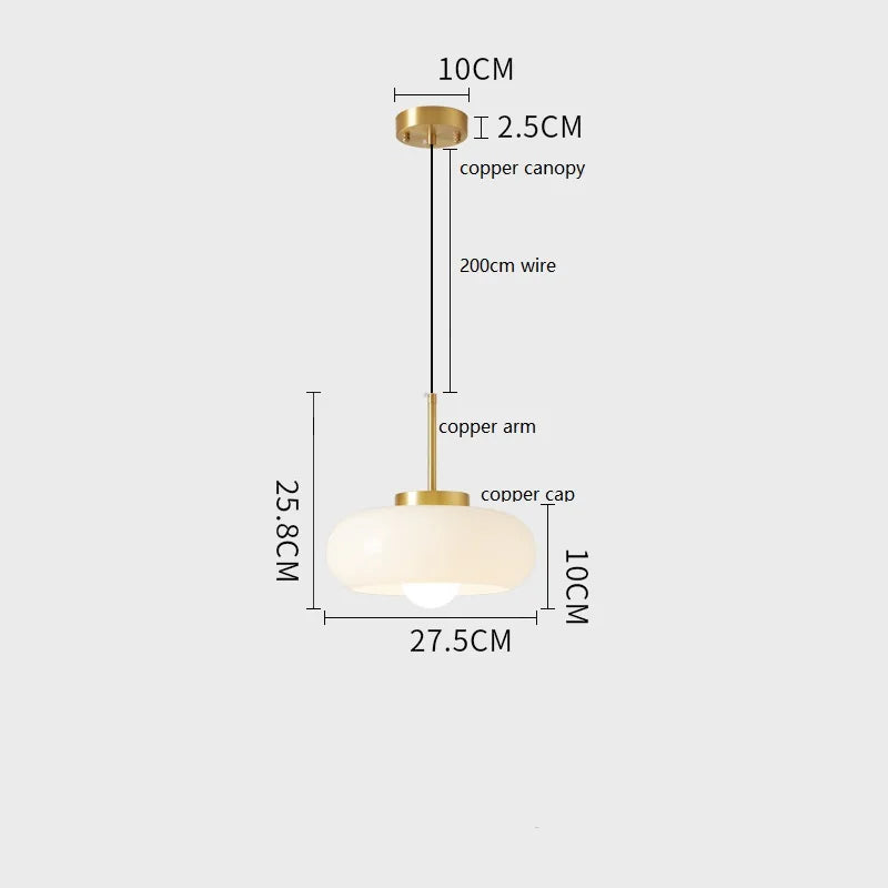 Lumenorth Penny Copper Pendant Light