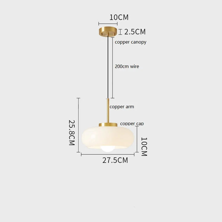 Lumenorth Penny Copper Pendant Light