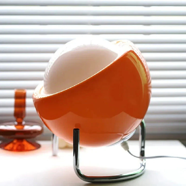 Lumenorth Sienna Orange Glass Table Lamp