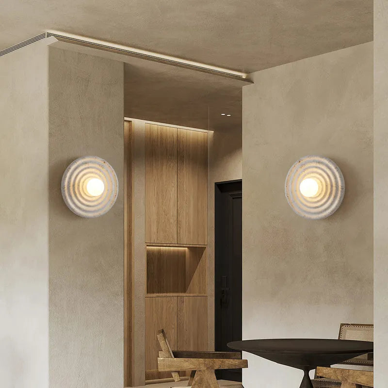 Lumenorth Moon Round Wall Lamp