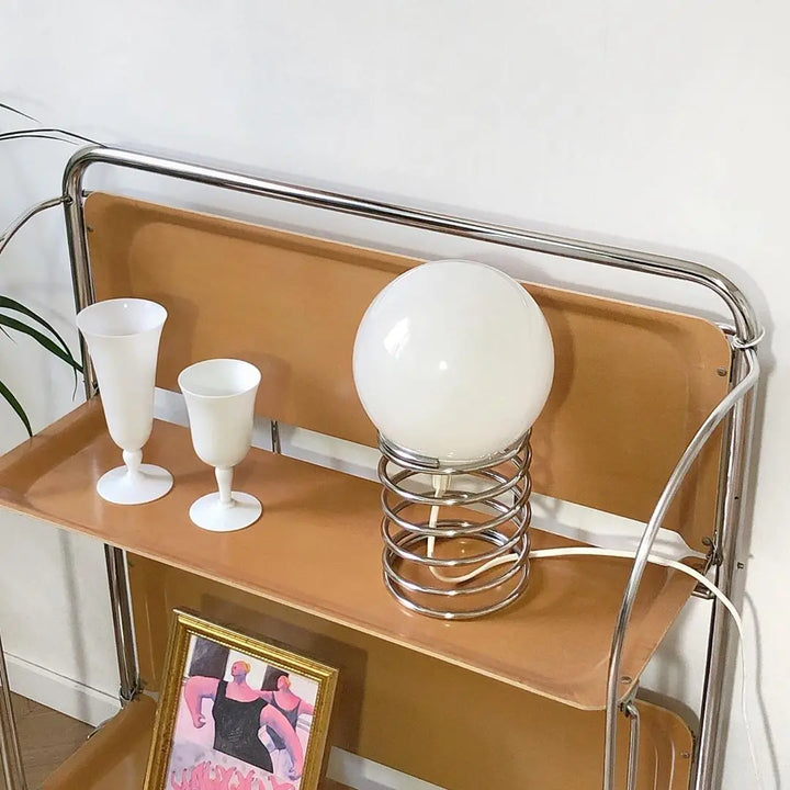 Lumenorth Helix Spring Glass Table Lamp