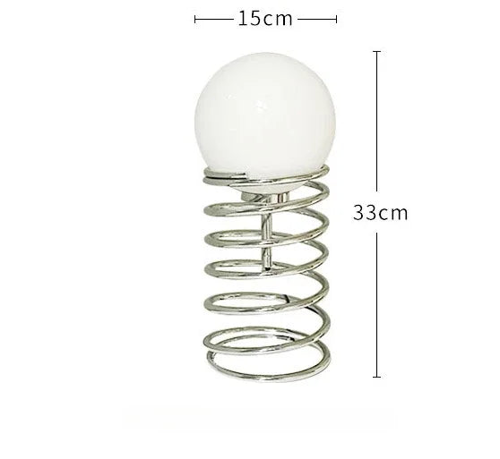 Lumenorth Helix Spring Glass Table Lamp