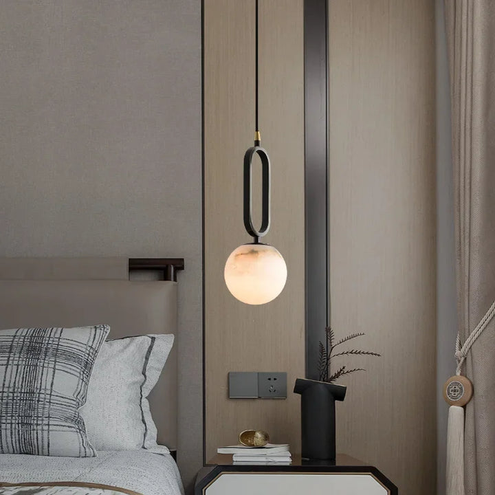Lumenorth Quarry Marble Pendant Light