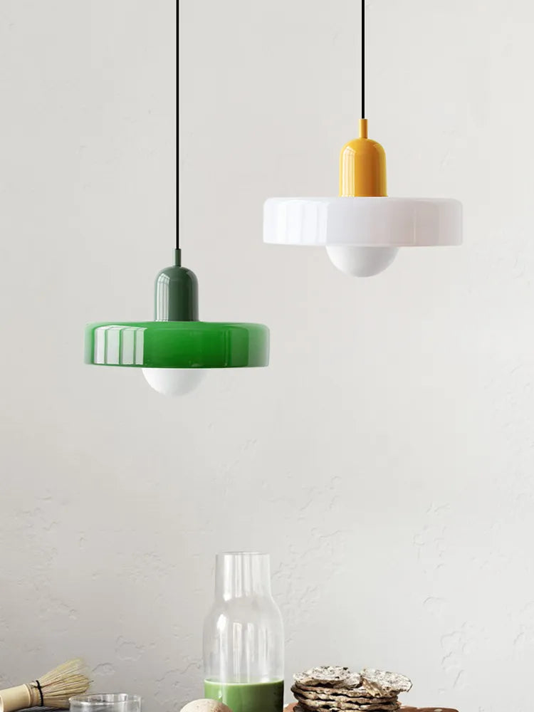 Lumenorth Duet Two-Tone Glass Pendant