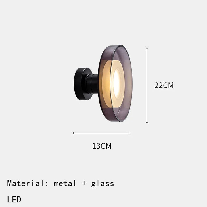 Lumenorth Pod LED Glass Wall Lamp
